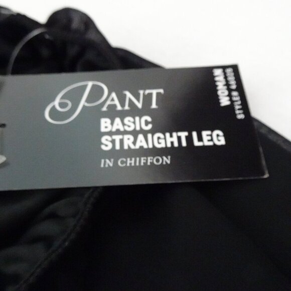 Alex Evenings Wide Leg Pants Women's Plus Size 3X Black Chiffon Dressy Flowy - Picture 7 of 11